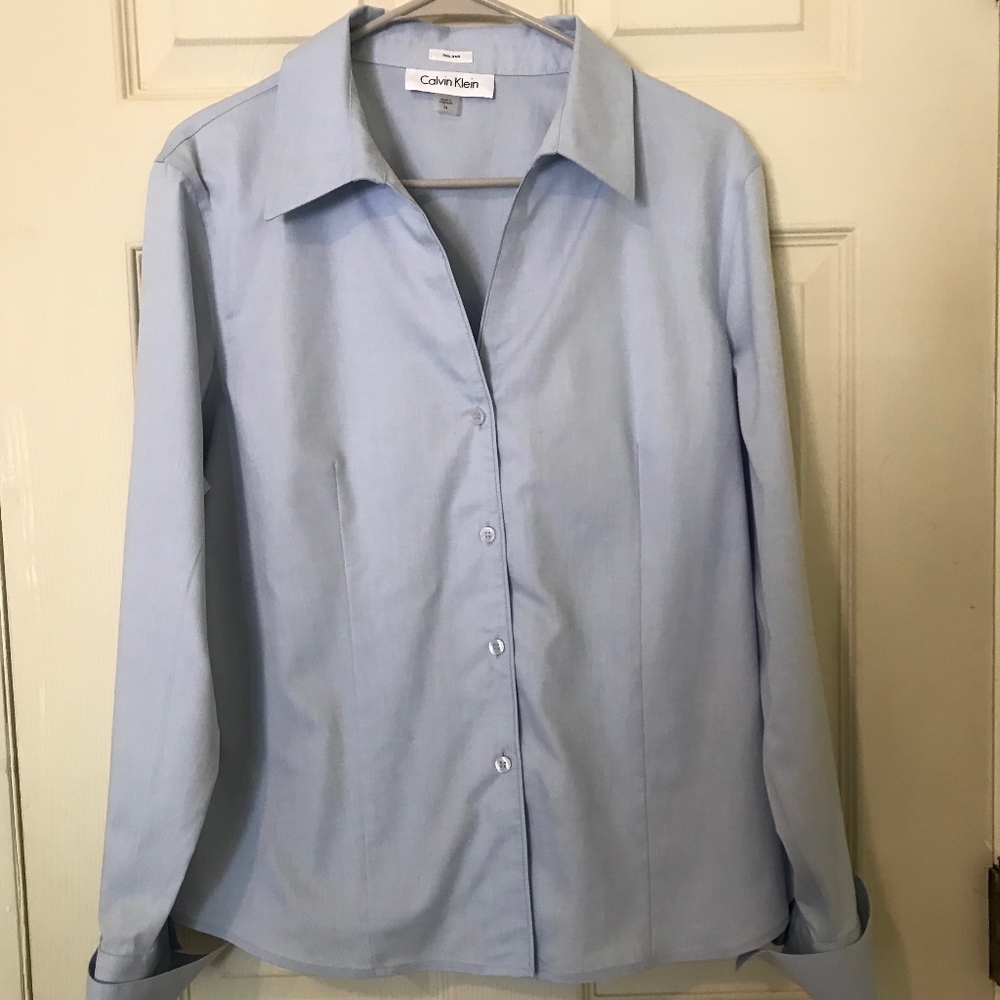 Beautiful Coloring Calvin Klein Light Blue Blouse